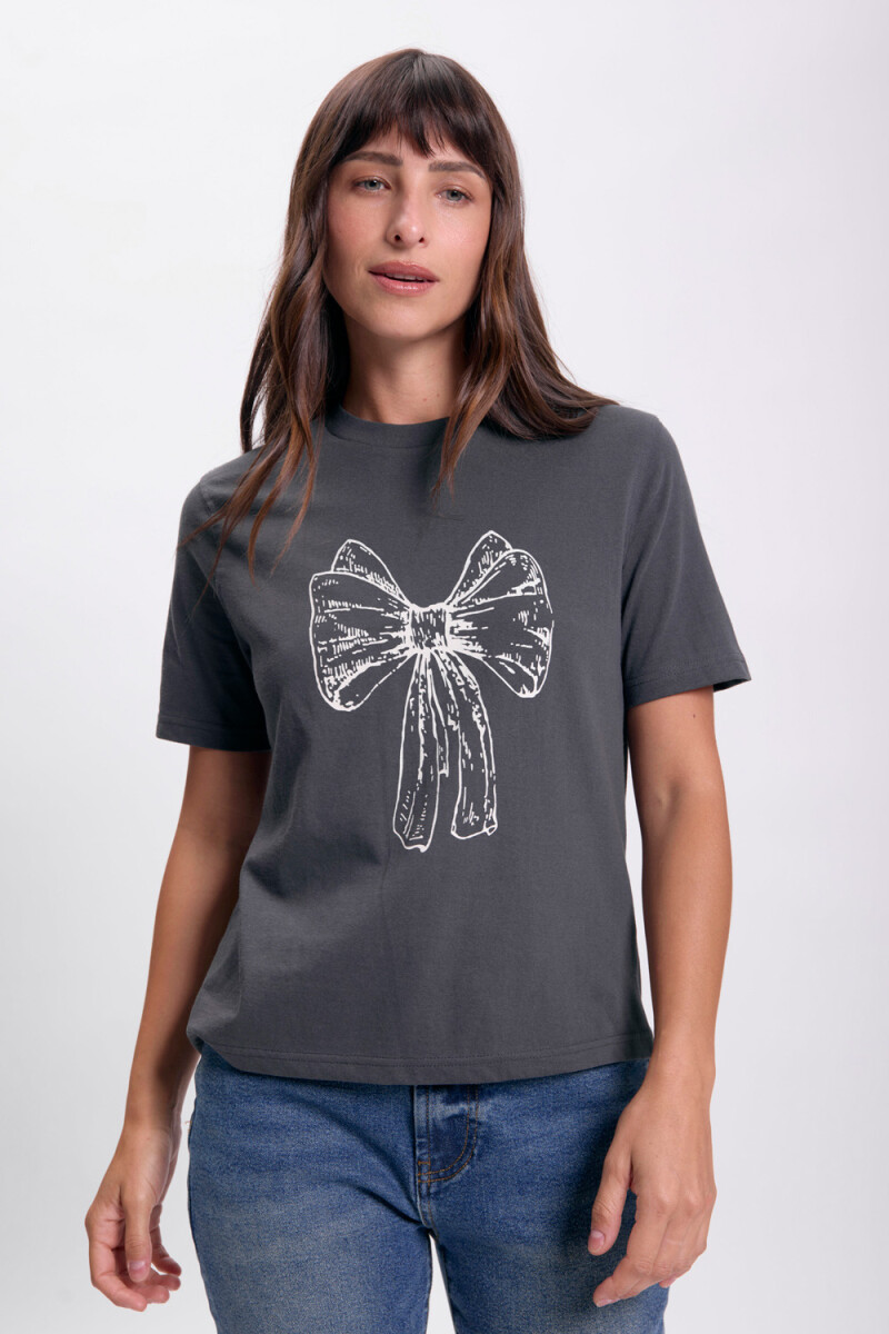 Remera estampa - Gris Oscuro 