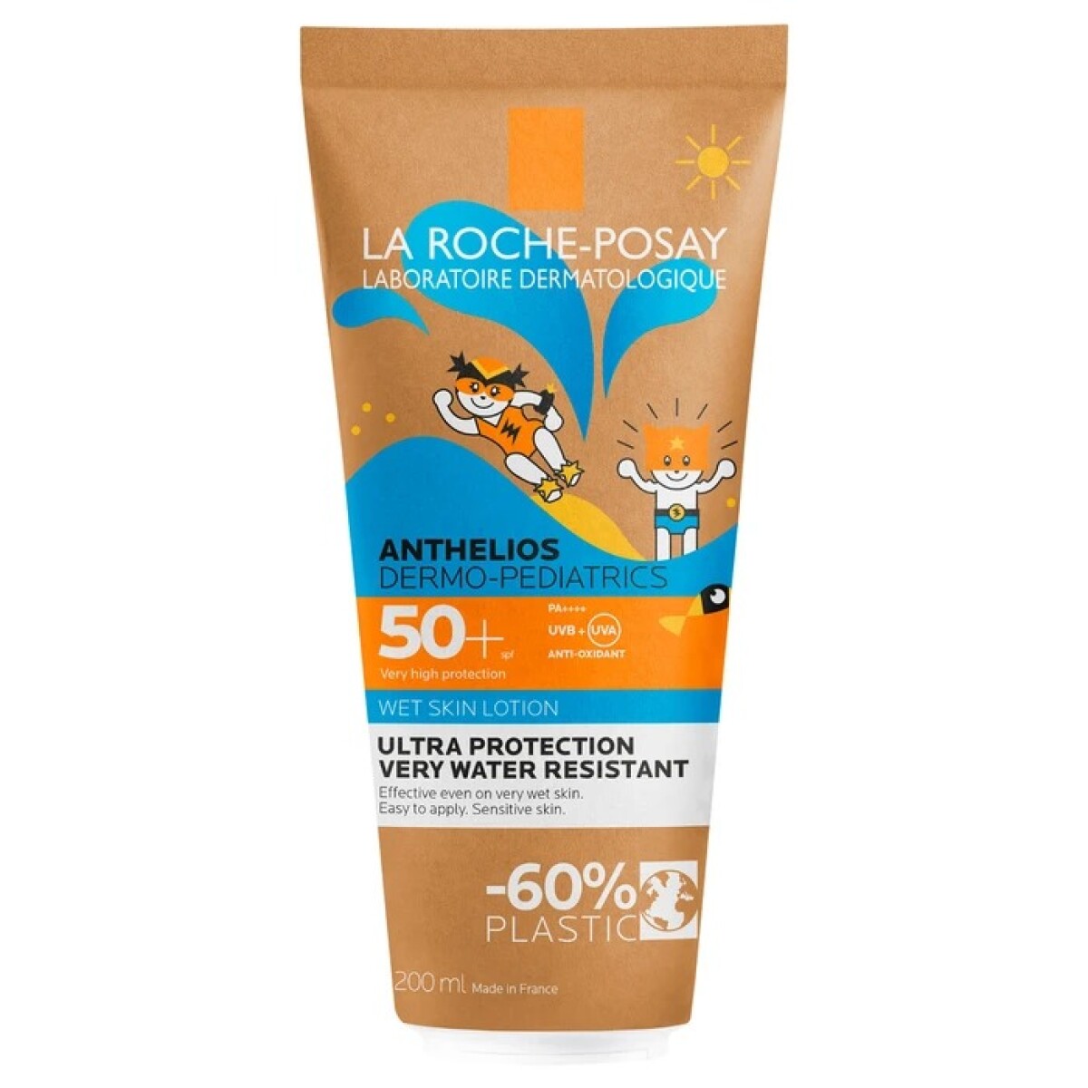 Protector Solar Anthelios La Roche-Posay Dermo-Pediatrics Wet Skin FPS50+ 200ml 
