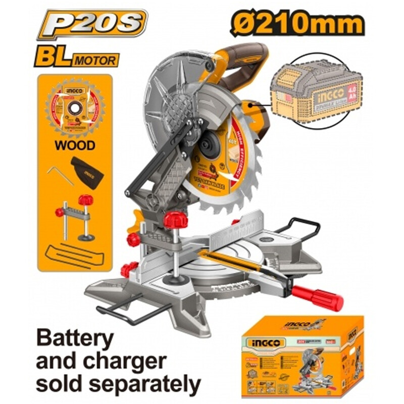 SIERRA INGLETADORA A BATERIA 20V 210MM + ACCESORIOS SIN BATERIA SIN CARGADOR ING SIERRA INGLETADORA A BATERIA 20V 210MM + ACCESORIOS SIN BATERIA SIN CARGADOR ING