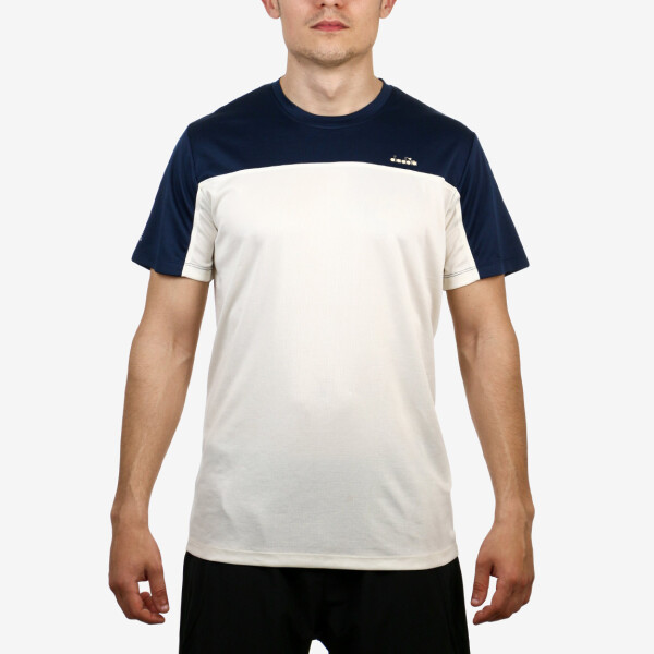 Diadora Hombre T-shirt - White-navy Blanco-marino