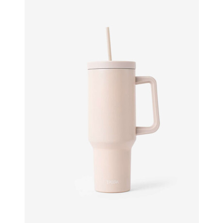 Vaso Metálico Con Asa Rosa Claro