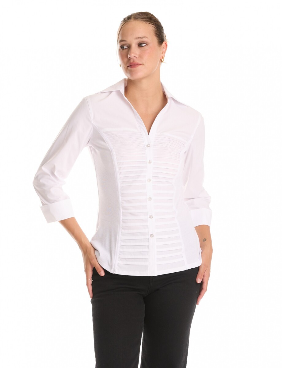 Camisa Tablitas - Blanco 