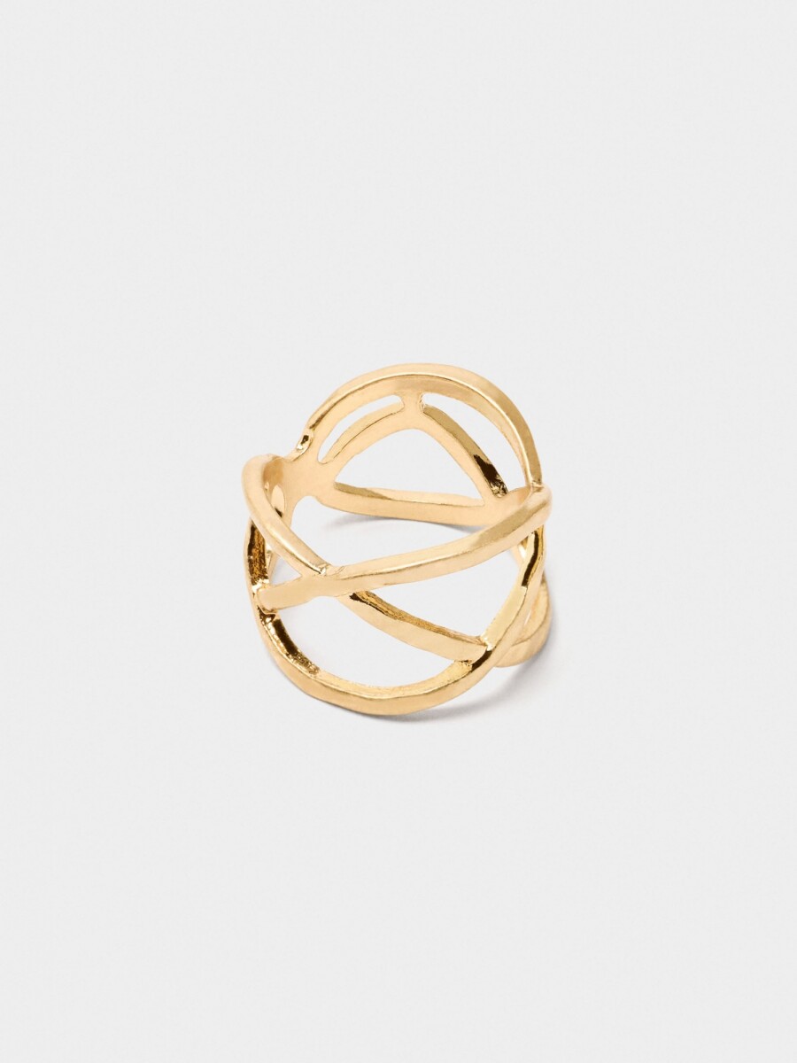 Anillo Entrecruzado dorado