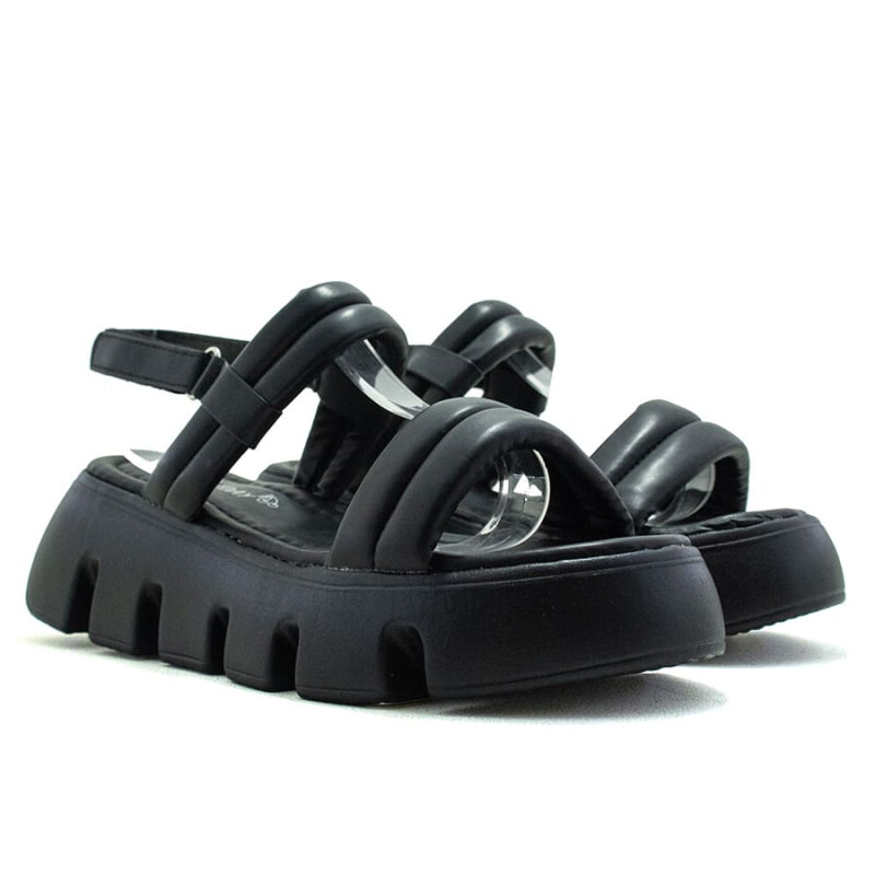 Sandalias - Chill Sunday - Chill Sunday Sandalia doble tira c/pulsera Mujer de Mujer - S3-1 Negro
