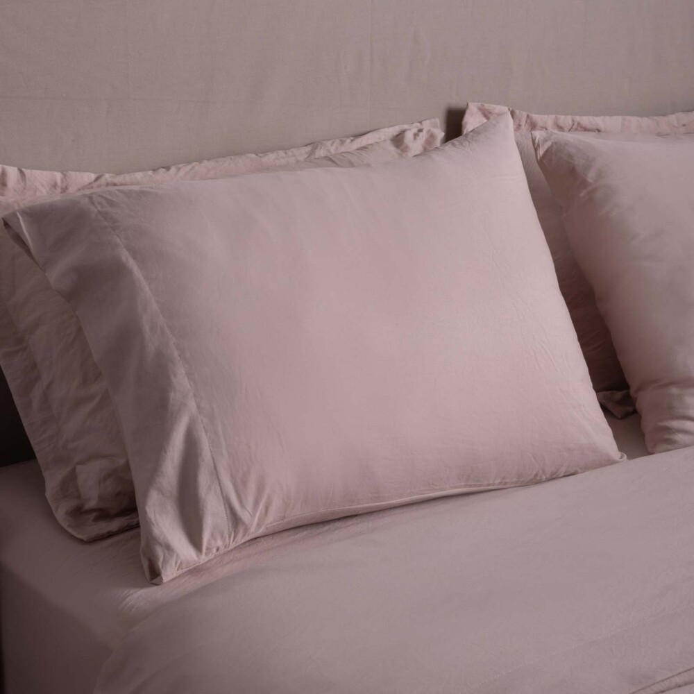 JUEGO DE SABANAS KING POLIESTER MARRON PREWASHED TOSTADO