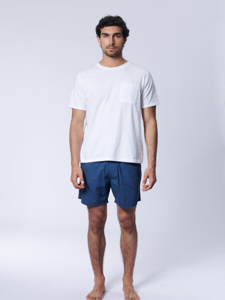 Short de baño de algodón listo Azul