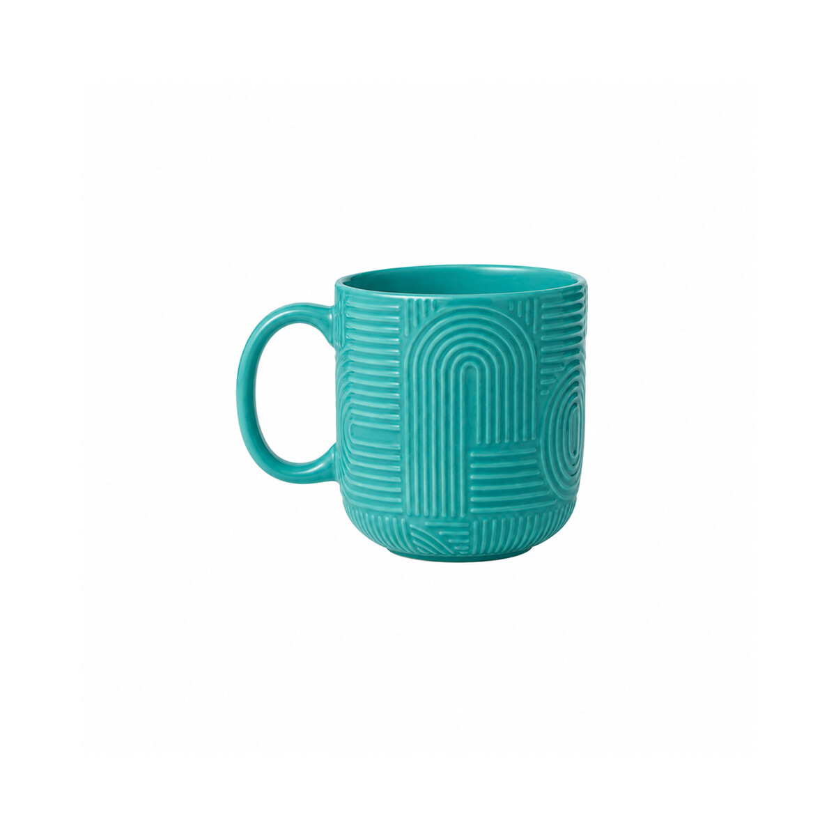 Taza de cerámica textura arcos - Verde 