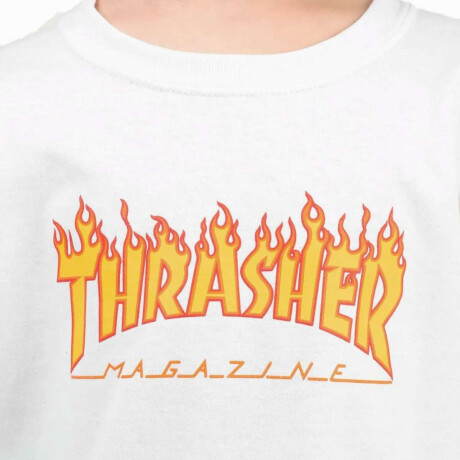 Remera MC Thrasher Men Flame Blanco