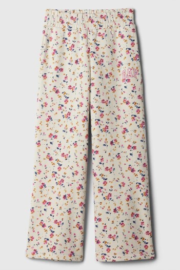 Pantalón Deportivo Logo Gap Ancho Niña White Floral Print