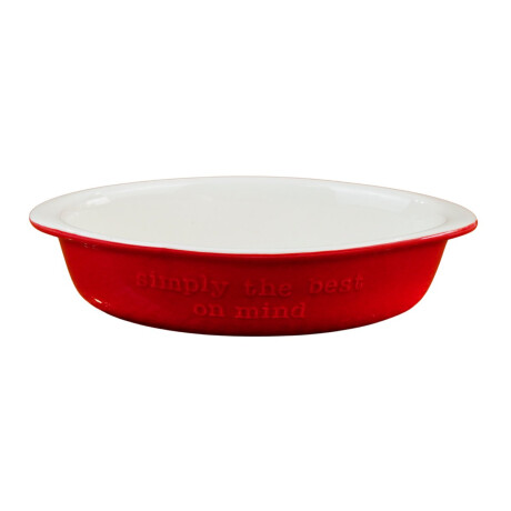 Fuente oval de ceramica labrada con asas Fuente oval de ceramica labrada con asas