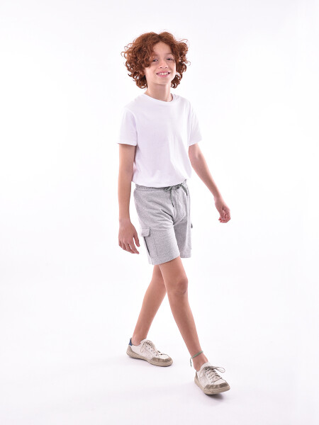 BERMUDA TERRY CARGO GRIS MELANGE M