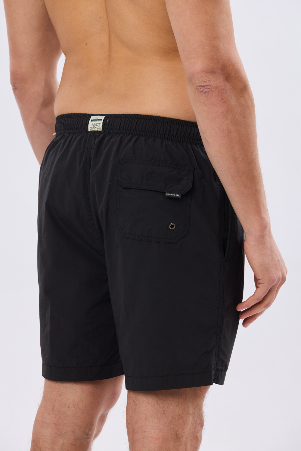 SHORT DE BAÑO LISO Negro