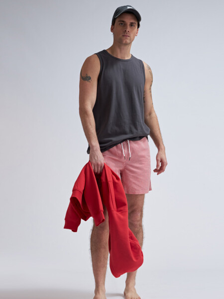 Short de baño Rojo Y Blanco