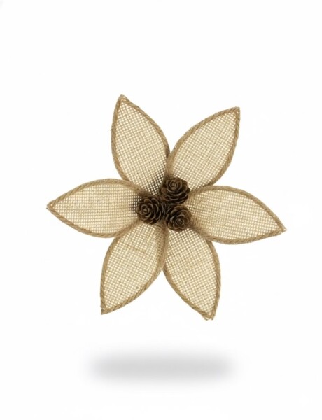 FLOR NAVIDEÑA PIÑAS ARPILLERA RUSTICA 24 CM. FLOR NAVIDEÑA PIÑAS ARPILLERA RUSTICA 24 CM.