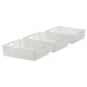 Set x3 Cesto organizador Quadratta calado G BLANCO