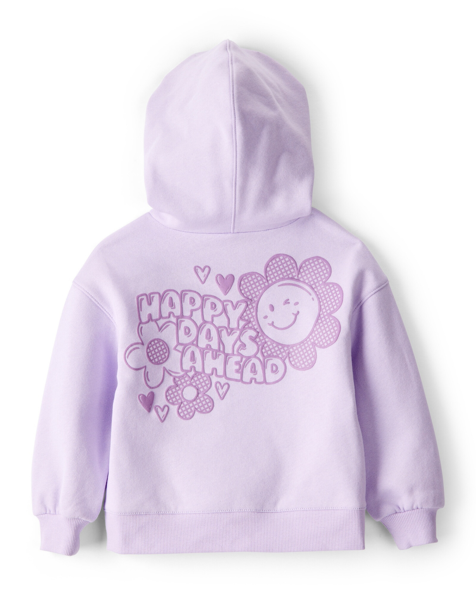 Set dos piezas de algodón, pantalón y canguro, púrpura Sin color