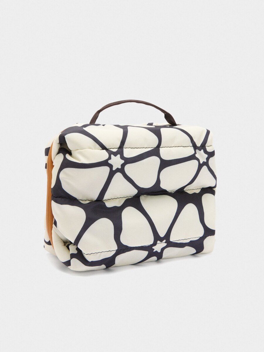 Neceser De Nylon Estampado crudo