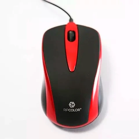 Mouse Optico USB Ripcolor B0601 Rojo Mouse Optico USB Ripcolor B0601 Rojo