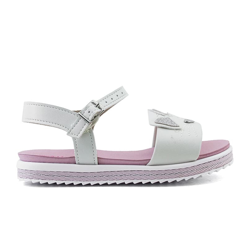 Sandalia Molekinha Casual de Niños - 2724.215-14996 Blanco-plata