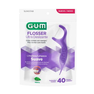 Hilo Dental Con Mango Gum Flosser Ultradeslizante Menta Hilo Dental Con Mango Gum Flosser Ultradeslizante Menta