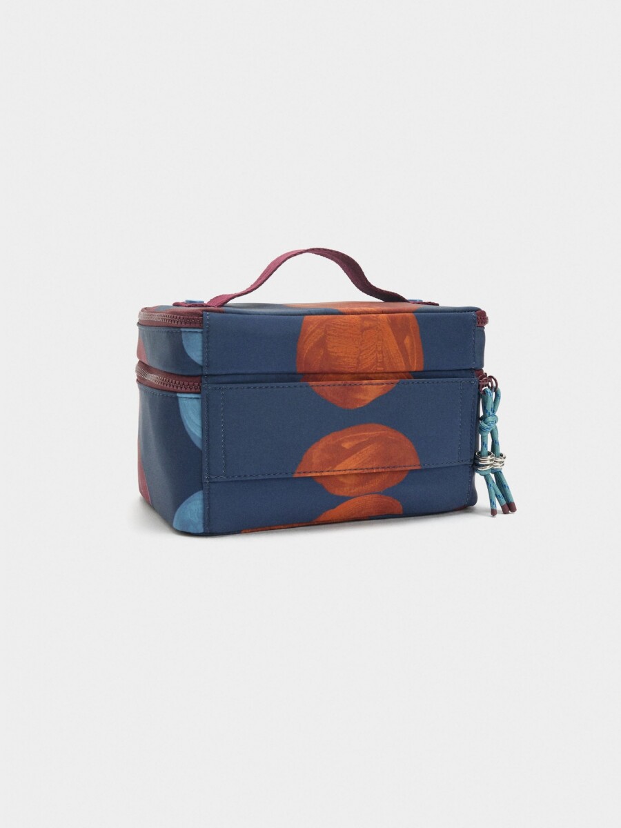 Neceser De Nylon Con Estampado azul
