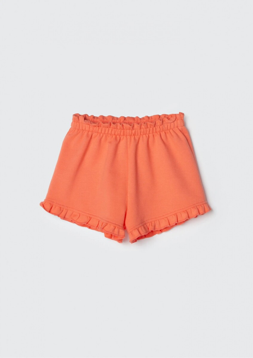 SHORT INFANTIL CON CINTURA ELASTIZADA - NARANJA 