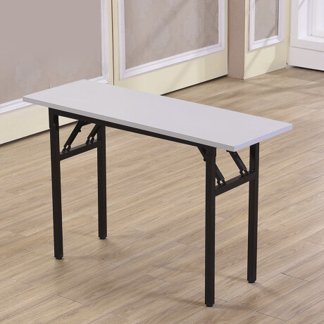 Escritorio con Base Plegable y Estante de 120x40cm Blanco