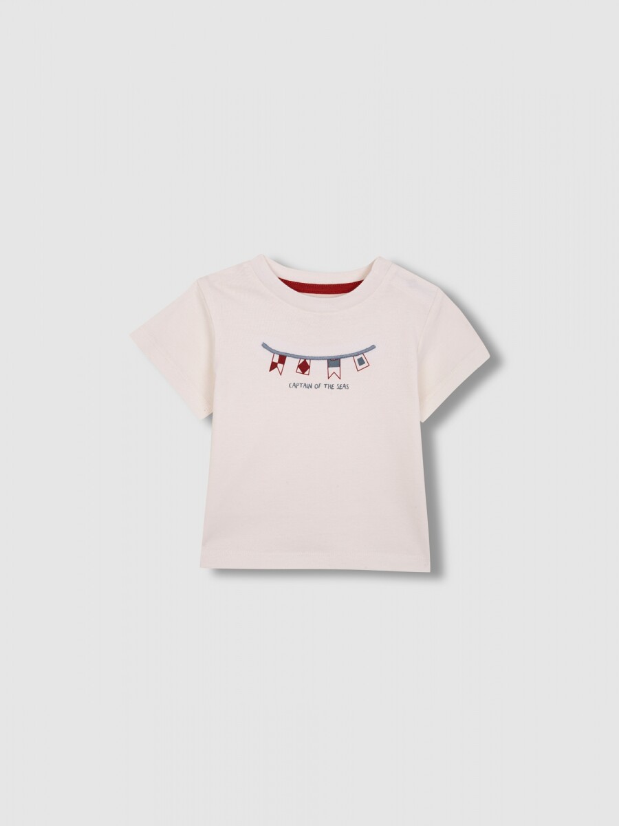 Camiseta Estampada Banderas Nauticas Piedra