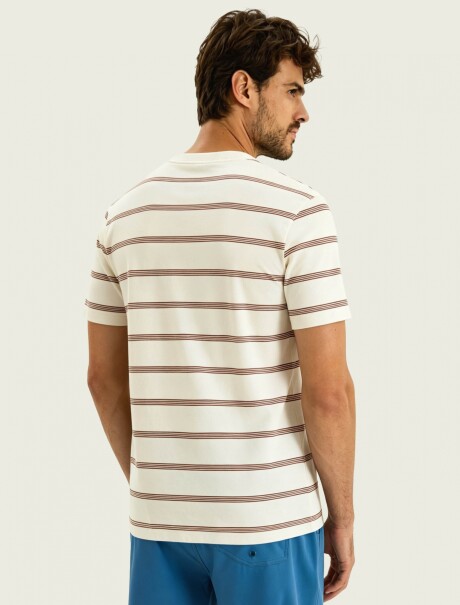 CAMISETA BÁSICA A RAYAS BLANCO
