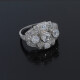 Anillo oro 18k blanco y platino, brillantes y diamantes Anillo oro 18k blanco y platino, brillantes y diamantes