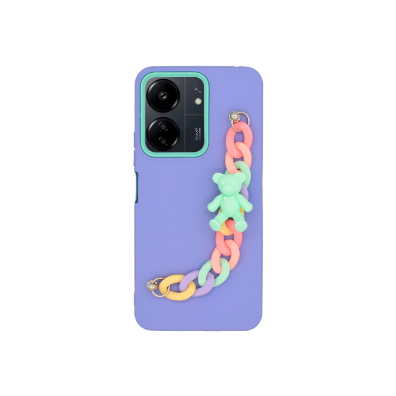 Protector para Xiaomi Redmi 13C violeta correa multicolor Protector Para Xiaomi Redmi 13c Violeta Correa Multicolor