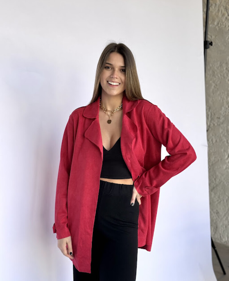 Chaqueta Gamuza rojo