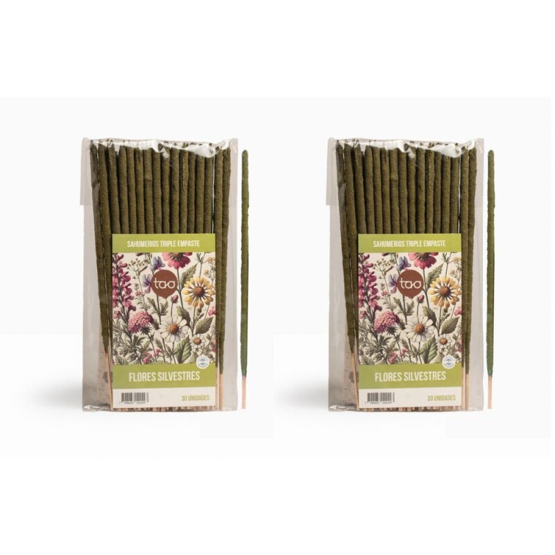 INCIENSO TAO TRIPLE EMPASTE SAGRADA MADRE - 2 PACK X30 Flores Silvestres