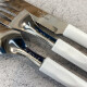 Juego cubiertos acero inox 12 piezas Millenium BLANCO