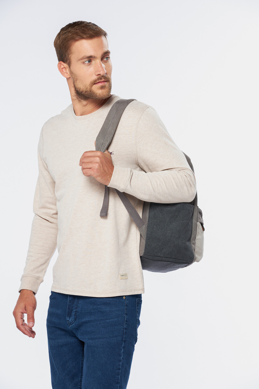 MOCHILA DE LONA Gris