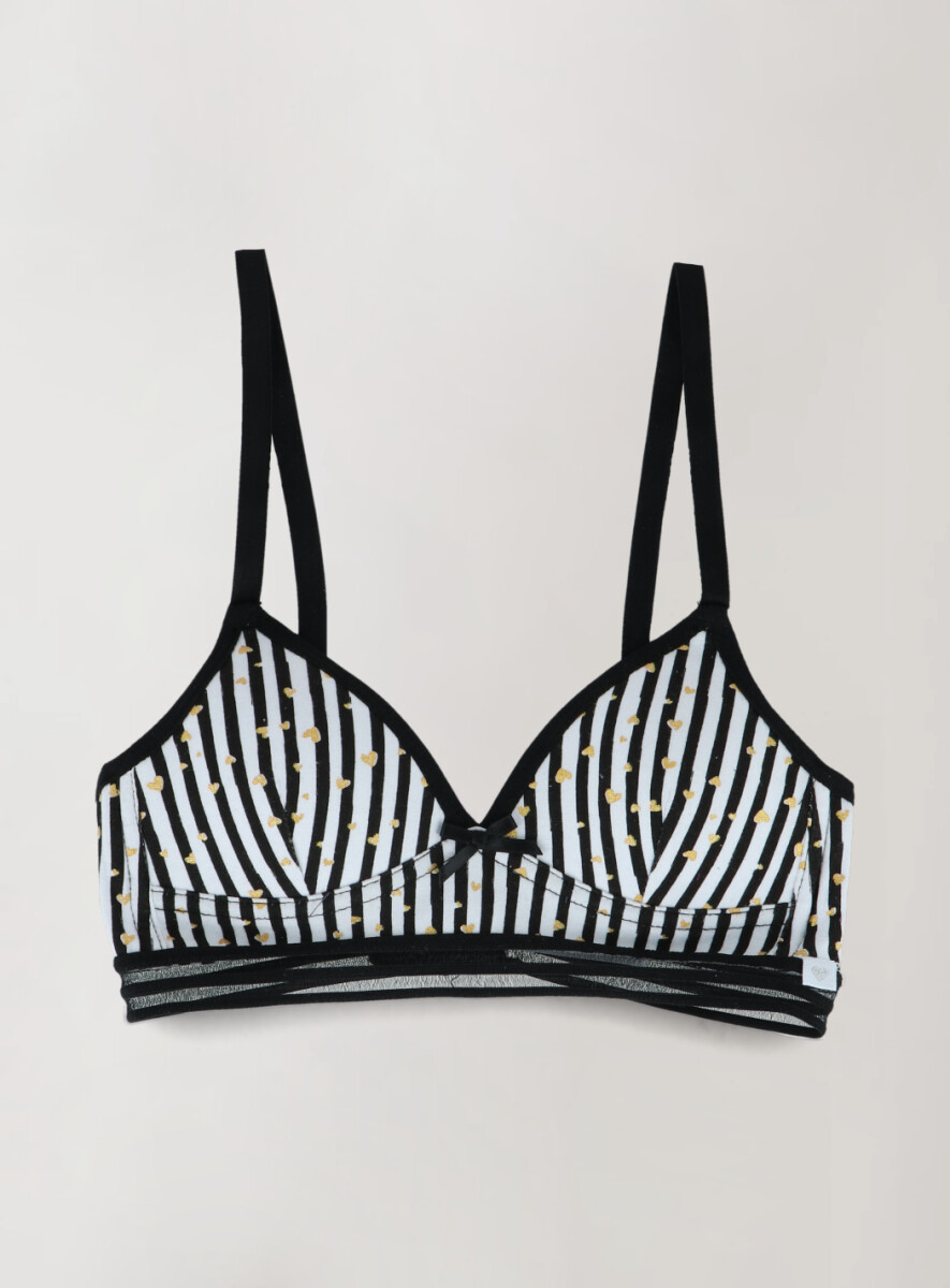 SOUTIEN ALGODON ESTAMPADO - NEGRO 