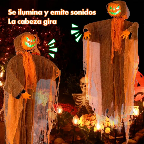 Fantasma Calabaza Decorativo Halloween Luz Y Sonido Hlw001004-m1