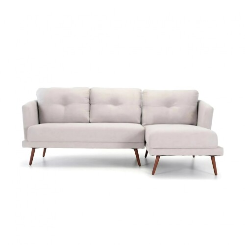 Sofá Con Chaise - Triunfo - 3 Cuerpos Beige - Izquierdo