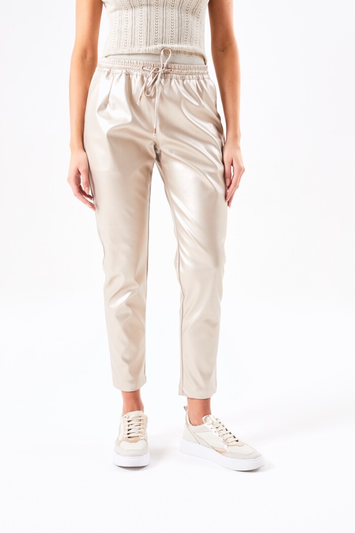 Pantalón Cuero Vegano Oro