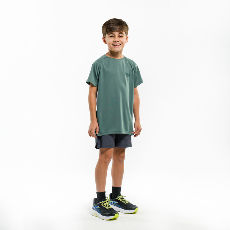 TSHIRT BOYS POLY BORDER-GN VERDE