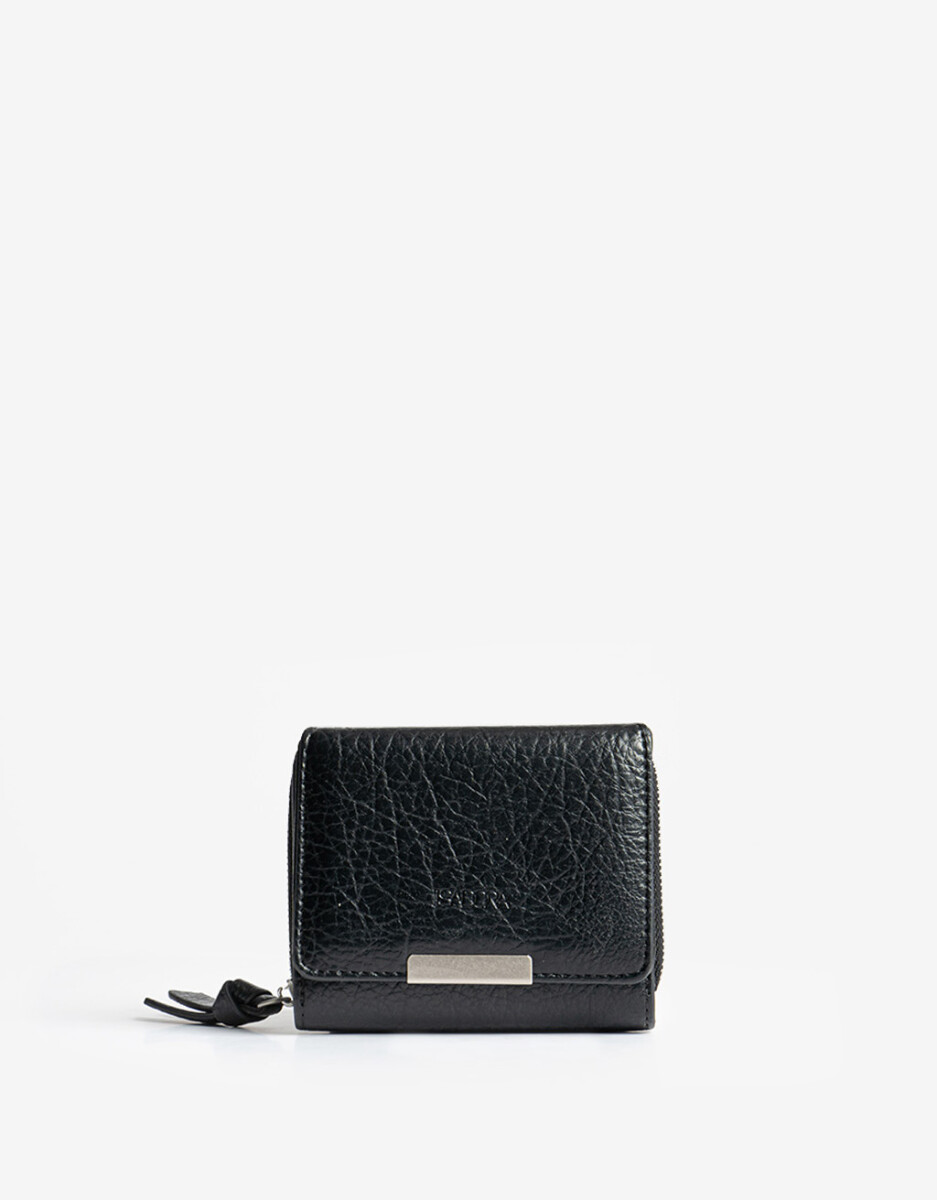 Billetera Con Solapa Negra 