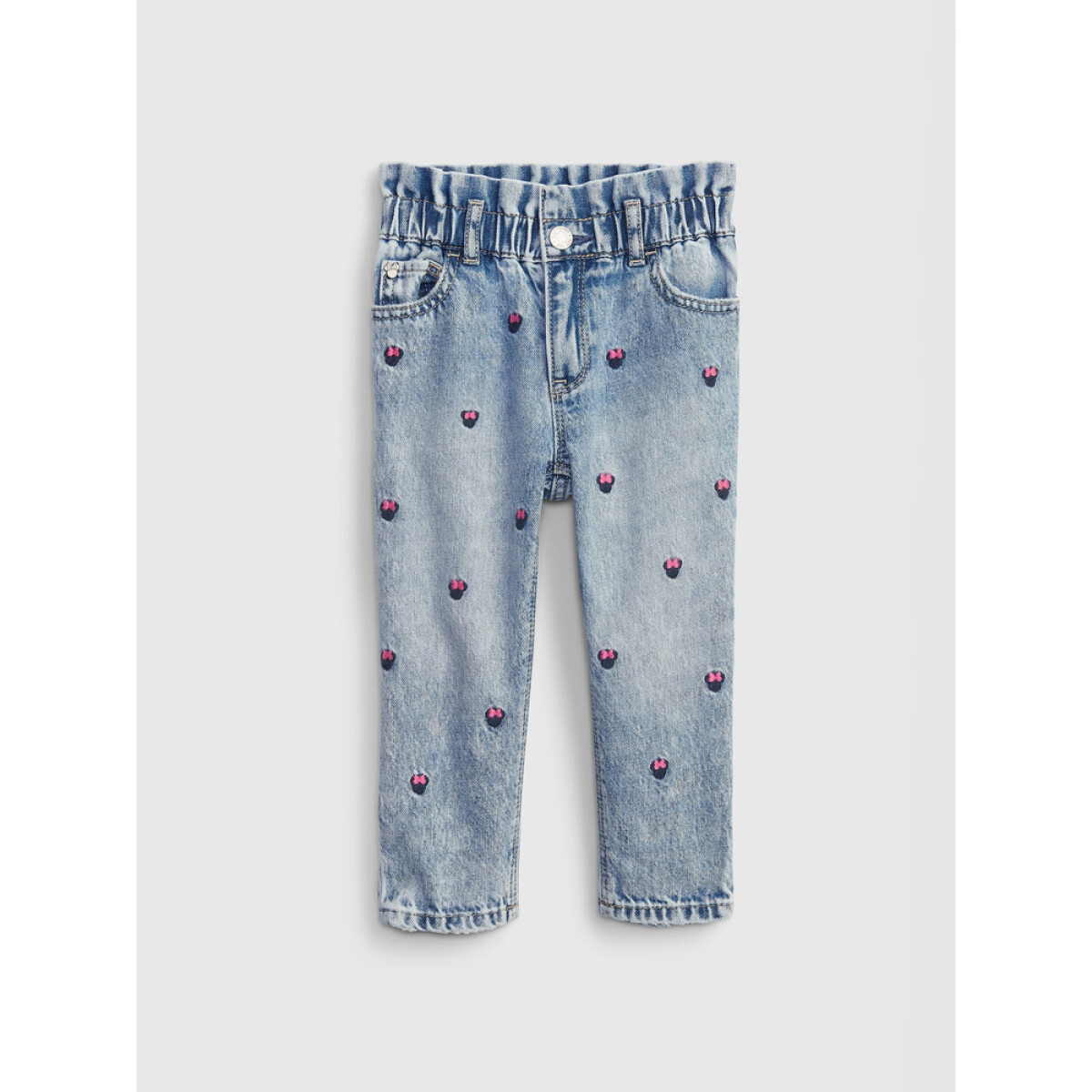 MOM RUFL - DIS INDIGO LT EMB MINNIE MOUSE 6-12M - MINNIE MOUSE 