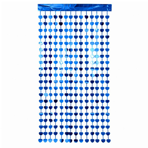 Cortina Corazón Azul