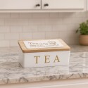 CAJA DE MADERA PARA TE 23X15X7CM Blanco