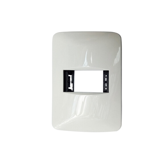 Plaqueta para 1 mód. redondeada blanco - Reggio M46601