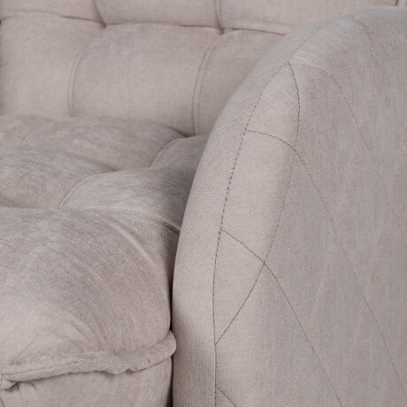 Butaca con Puff Amora - Tela Microfibra Berlin 02 (Beige)