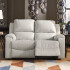 Sofá Sillón 2 Cuerpos Reclinable Masajeador Electrico Living Color Variante Crema