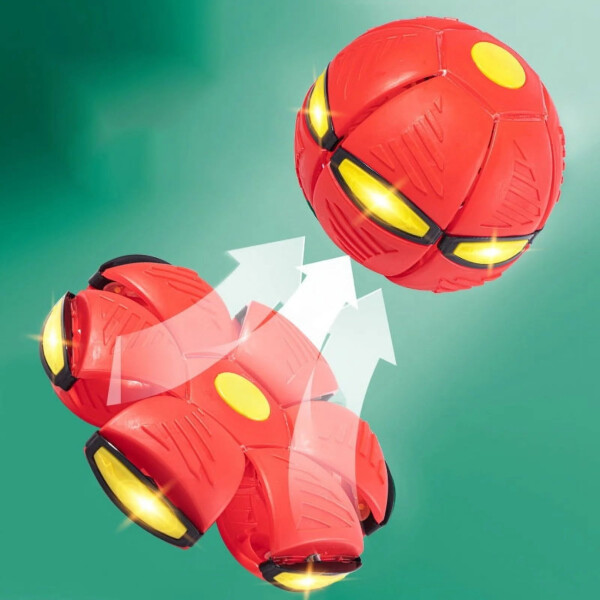 Pelota Magica Plegable Juguete Boomerang Luz Led Juego Variante Color Rojo