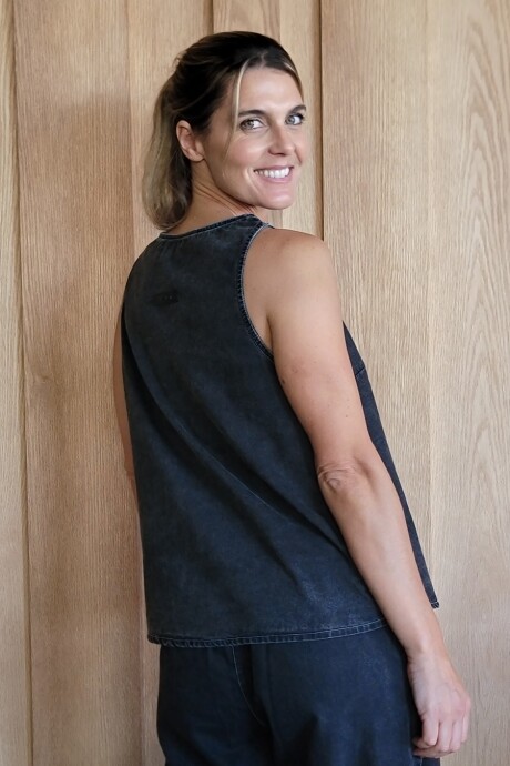 Musculosa Siena Denim Negro