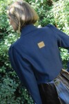 Blazer Office Lana Azul / Chocolate